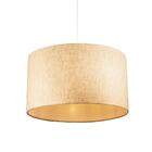 Lustre Pendente Cúpula De Tecido Palha Crua |tam: Ø 35x20